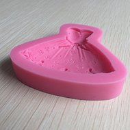 Pinkie Tm Strapless Dress with Wedding Gown Fondant Cake Resin Flower Mold Chocolate Clay Resin Mould Sugarcraft... N3