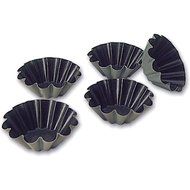Matfer Bourgeat Steel Exopan Non-stick Baking Mold 12 Ridges, 2.37&quot;, 25PK 330621