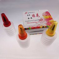 Dealglad&reg; 3pcs/set Cake Cookie Cupcake Muffin Icing Piping Nozzles Pastry Squeeze Bottle Decorating Tips Tool
