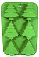 Christmas Tree Silicon Pan, Green, 6 Trees, Holiday Time N3