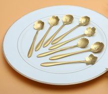 CHICHIC 8 Pcs Stainless Steel Tableware Creative Flower Coffee Spoon, Stirring Spoon, Sugar Spoon, Stir Bar Spoon... N13