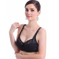 PHOTNO Women Push Up Deep V Ultrathin Underwire Lace Brassiere Bra N14
