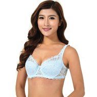PHOTNO Women Push Up Deep V Ultrathin Underwire Lace Brassiere Bra N17