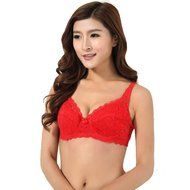 PHOTNO Women Push Up Deep V Ultrathin Underwire Lace Brassiere Bra N20