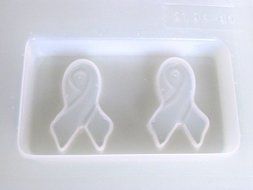 Reusable cancer awareness ribbon plastic mold 616