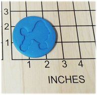 Poodle Dog Shaped Cookie Cutter and Stamp #1225 N2