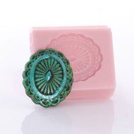 Western Concho Silicone Mold Easy to use with Chocolate, Fondant, Candy, Resin, Polymer Clay, Metal Clay. Jewelry... N5
