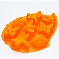 X-Haibei Minifigure Insects Backyard Bugs Pan Soap Chocolate Jelly Cookies Muffin Mold Silicone Party