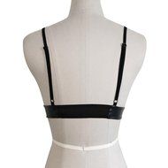 PHOTNO Women Hollow Bralette Bra Unpadded Mesh Lined Crop Top Bustier N3
