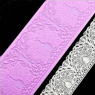 Sher Silicone Mold Lace Mat Fondant Sugar Craft Moulds Cake Decoration Silicone Cake Mold 40cm10cm N2