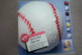 Wilton Sports Ball Cake Pan -- baseball, basketball, bowling, soccer, tennis, pool -- complete with directions