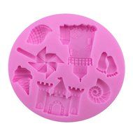 Silicone Mold Fondant Cake Sugarcraft Decorating Moulds Tools Windmill Lovely Shape N2