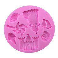 Silicone Mold Fondant Cake Sugarcraft Decorating Moulds Tools Windmill Lovely Shape N3