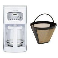 Cuisinart DCC-1100 12-Cup Programmable Coffeemaker, White, and Filter Bundle