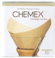 Chemex Square Natural Fiber Coffee Filters (100ct Box) Seamless, Folded (FSU-100)