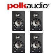 Polk Audio V65 High Performance Vanishing In-Wall Loudspeaker (4 Pack)