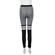 PHOTNO Women Fitness Yoga Leggings High Waist Stripe Patchwork Skinny Push Up Pants N13