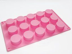 X-Haibei Round Bar Silicone Mold Chocolate Mini Guest Sam Soap Making 1.5inchx0.8inch/cell N2