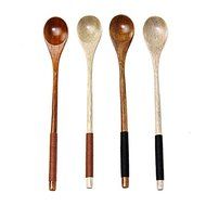 "B Long Handle Wooden Mixing Spoon Tie Wire Round Handle Ladle Stirring Spoon" shopping N4