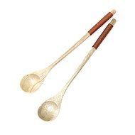 "B Long Handle Wooden Mixing Spoon Tie Wire Round Handle Ladle Stirring Spoon" shopping N6