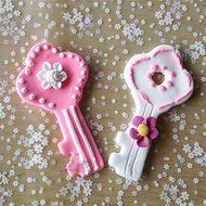 Sher Valentine's Love Key Shape Cookie Cutters Fruit Cut Molds Stainless Steel