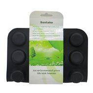 2 Pack - Mini Muffin Pan, 24 Cups Silicone Baking Tray by Suntake(Red) N6