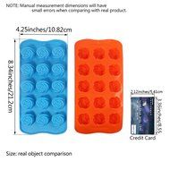Candy Making Molds, 2PCS YYP [15 Cavity Rose Shape Mold] Silicone Candy Molds for Home Baking - Reusable Silicone... N4