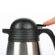 BOBOROOM 600ml Double Wall Vacuum Insulated 304 Stainless Steel Thermal Carafe / Coffee Pot, with Thumb Press... N5