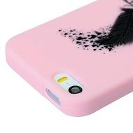 iPhone SE Case,iPhone 5S Case,iPhone 5 Case - Cute Black Feather Love Hearts Series Shockproof Flexible Soft TPU... N35