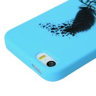 iPhone SE Case,iPhone 5S Case,iPhone 5 Case - Cute Black Feather Love Hearts Series Shockproof Flexible Soft TPU... N36