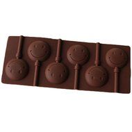 JLHua Silicone Emoji Smiley Face Candy Molds &amp; Ice Cube Trays - Hard Candy Lollipop Mold with Sticks DIY 3d Chocolate...