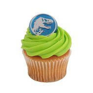 Jurassic World Officially Licensed 24 Cupcake Topper Rings