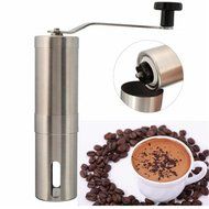 bravolotus Stainless Steel Hand Manual Coffee Bean Grinder Mill Kitchen Grinding Silver Home Tool N7