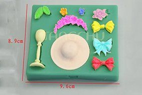 Anyana Bow Sunbonnet Leaf Flower Silicone Fondant Mold Cake Decorating Pastry Gum Pastry Tool Kitchen Tool Sugar...
