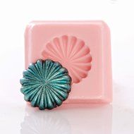 Small Silicone Mold Starburst Western Concho Easy to use with Chocolate, Fondant, Candy, Mint,Butter, Resin, Polymer... N3