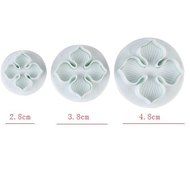 Ninewell 3pcs Hydrangea Laurustinus Flower Fondant Cookie Cake Decorating Sugarcraft Plunger Cutters DIY Mold N5