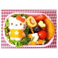Witkey 2pcs Bento Accessories Rice Ball Mold Suit Creative Lovely Seaweed Sushi Material Tool Clamp Laver Embossing... N4
