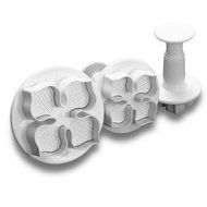 Ninewell 3pcs Hydrangea Laurustinus Flower Fondant Cookie Cake Decorating Sugarcraft Plunger Cutters DIY Mold N6