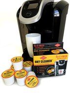 Keurig Cleaning Cups, Stain Remover, Biodegradable, Non Toxic, Coffee Stain off, 6 Cleaning k-cups