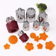 9Snail Flower Shape Rice Vegetable Fruit Cutter Mold Slicer Cake Cookies Cutting Shape Tools, Vegetable Cutter... N3