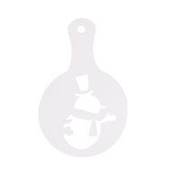 Christmas Designs PP Plastic Coffee Flowers Die Fancy Coffee Printing Template Model Milk Foam Spray Tool 8PCS... N19