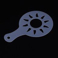 Christmas Designs PP Plastic Coffee Flowers Die Fancy Coffee Printing Template Model Milk Foam Spray Tool 8PCS... N22