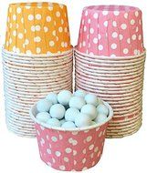 Outside the Box Papers Orange and Pink Polka Dot Candy/Nut Cups 48 Pack Orange, White, Pink