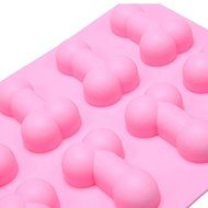 Penis Sharped Silicone Ice Cube Tray Cake Chocolate Mold Baking Mould Pink CT11