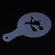 Christmas Designs PP Plastic Coffee Flowers Die Fancy Coffee Printing Template Model Milk Foam Spray Tool 8PCS... N33