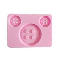 Wocuz W0743 Silicone 3 Capacity of Button Fondant Mold Candy Making Mould for Cake Embossing Decoration N2