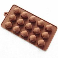 Sher 15 Hole Shell Shape Cake Mold Ice Jelly Chocolate Mold,Silicone 22&iexcl;&Aacute;11&iexcl;&Aacute;1.5 CM(8.7&iexcl;&Aacute;4.3&iexcl;&Aacute;0.6 INCH)