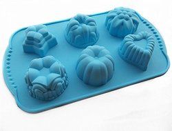 6 Cavity Mini Flower Cake Pudding Jelly Chocolate Mold Handmade DIY Soap Candle Ice Mould N2