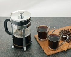 Kitchen Monarch Premium 1000ml French Press Coffee Maker and Tea Set, Includes 2 Free Bonus Designer Coffee Cups N4