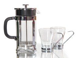 Kitchen Monarch Premium 1000ml French Press Coffee Maker and Tea Set, Includes 2 Free Bonus Designer Coffee Cups N5